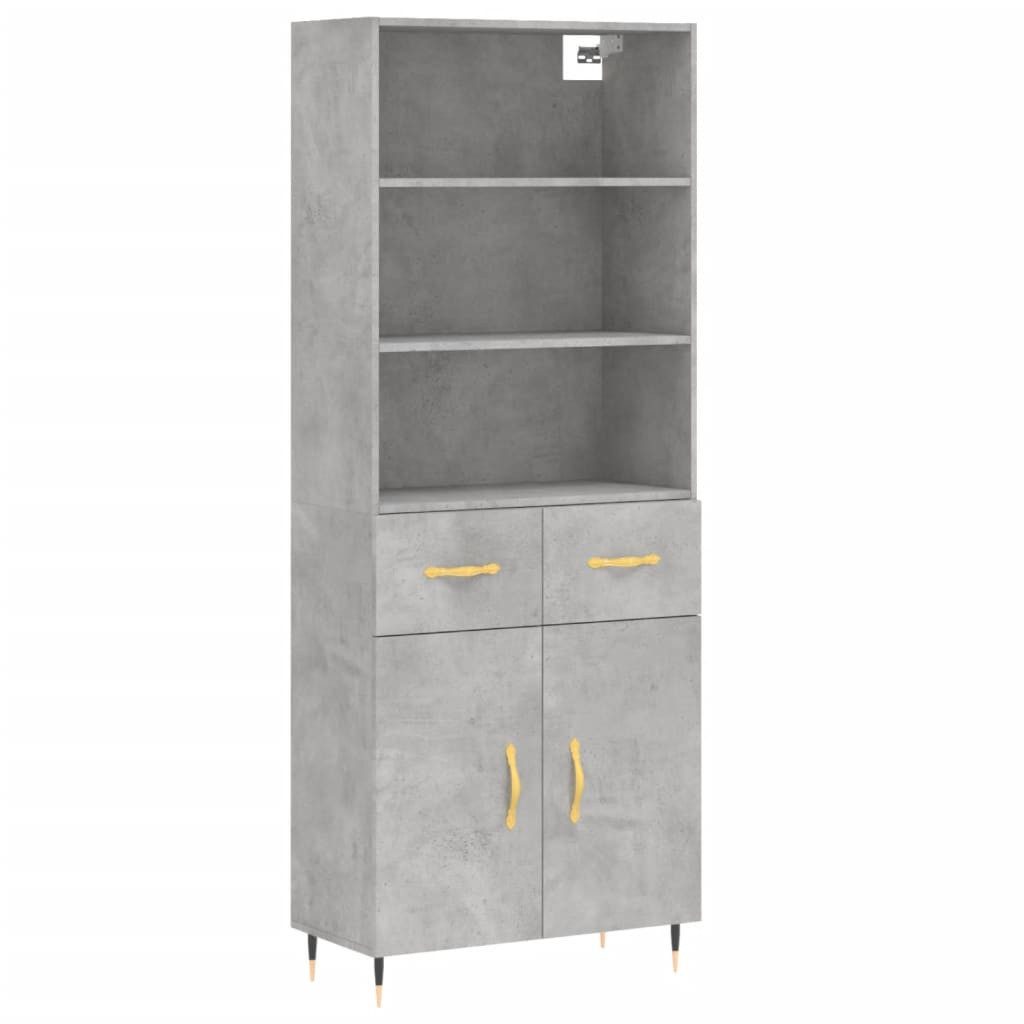 vidaXL Highboard Highboard Betongrau 69,5x34x180 cm günstig online kaufen