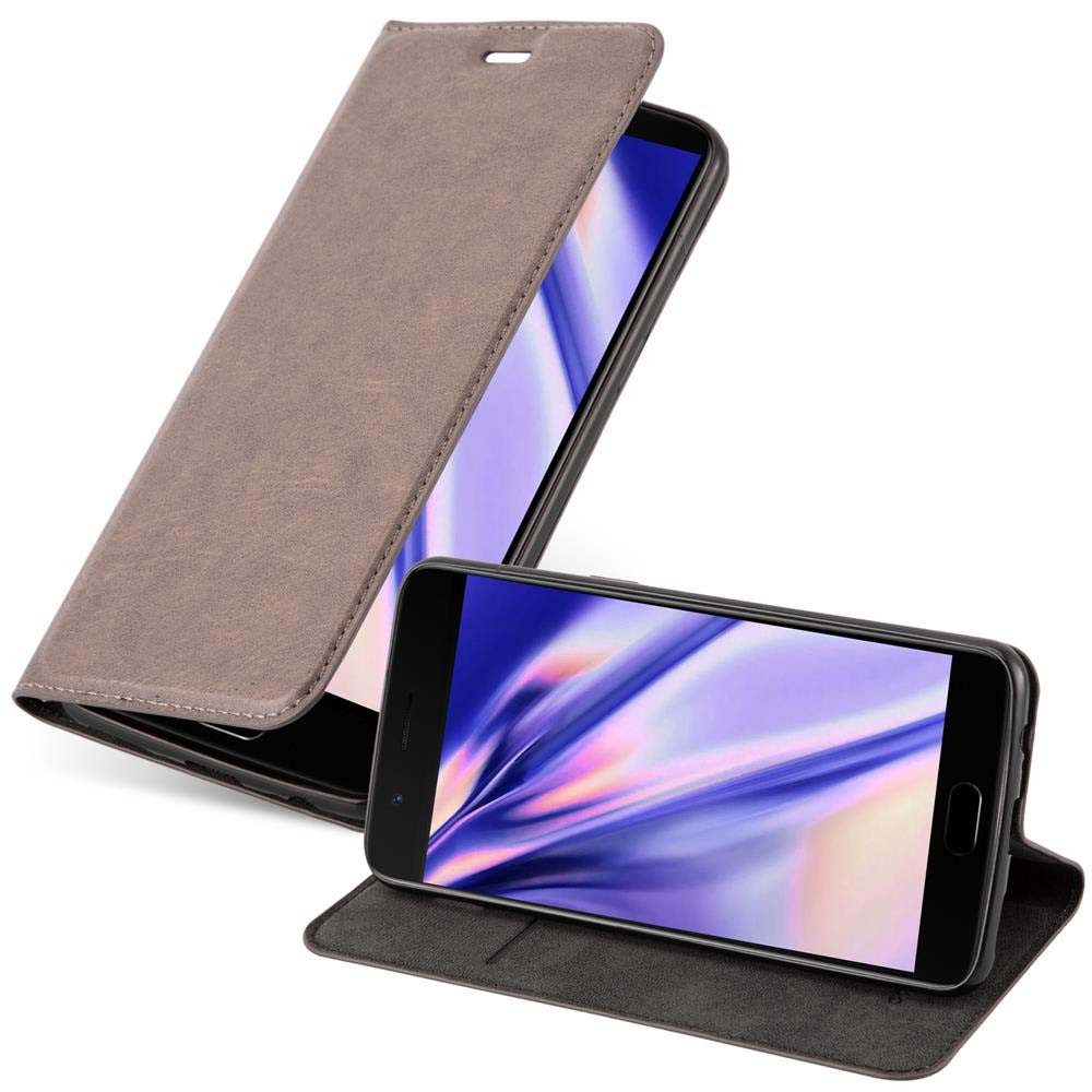 Cadorabo Handyhülle für OnePlus 5 Hülle OnePlus 5, Hülle Schutzhülle mit Standfunktion, Magnetverschluss und Kartenfach