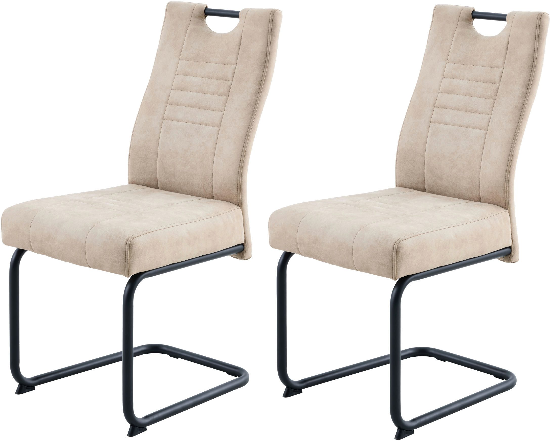 OTTO home Freischwinger Altona (Set, 2 St), Federkern und Griff, 140 Kg Belastbarkeit, 2er und 6er Set