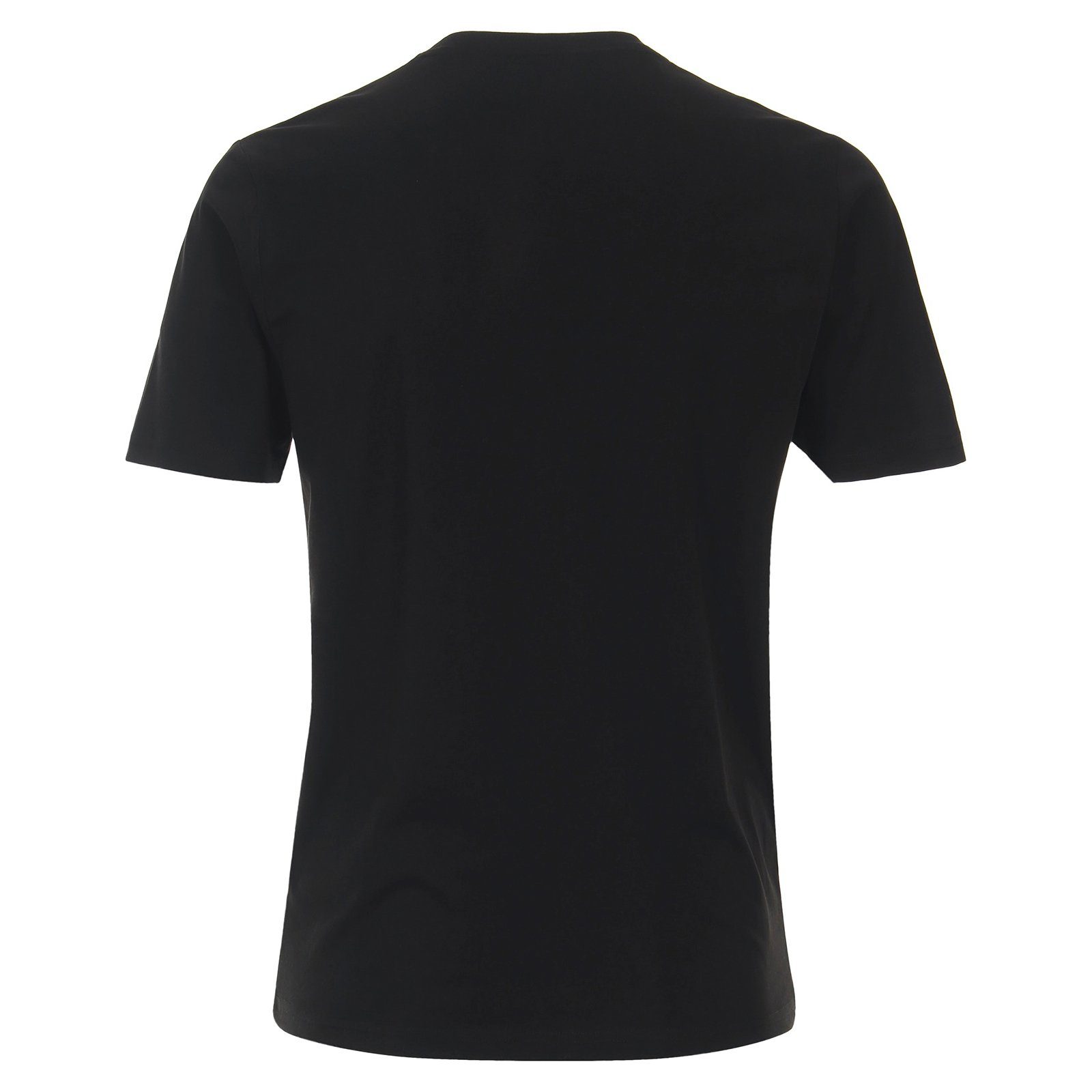 Redmond Rundhalsshirt schwarz Redmond Größen Große Print Herren modischer T-Shirt