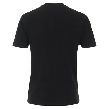 Redmond Rundhalsshirt Große Größen Herren T-Shirt schwarz modischer Print Redmond