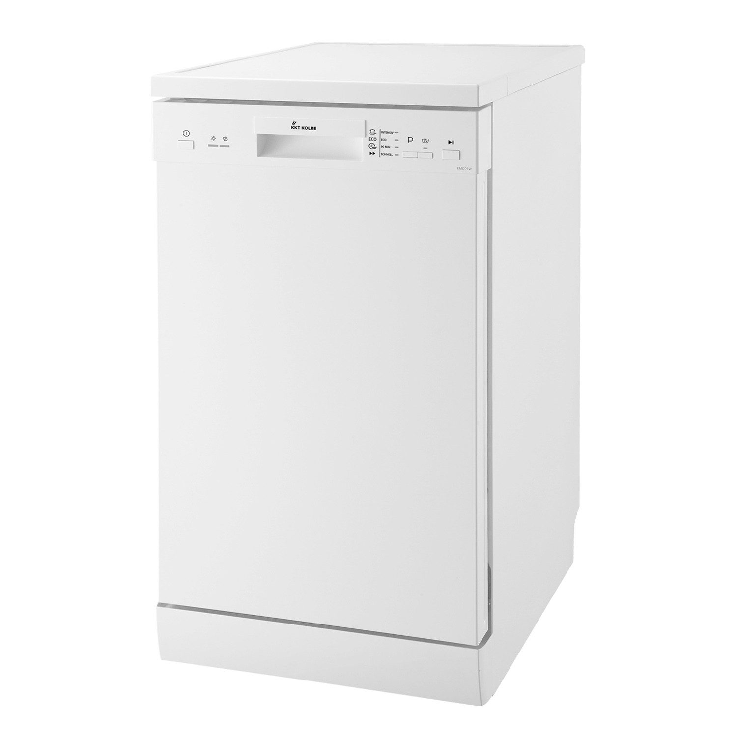 KKT KOLBE Standgeschirrspüler DW401W, 9 l, 9 Maßgedecke, Salzanzeige / Besteckkorb / AquaStop / SensorTouch / 9 Maßgedecke