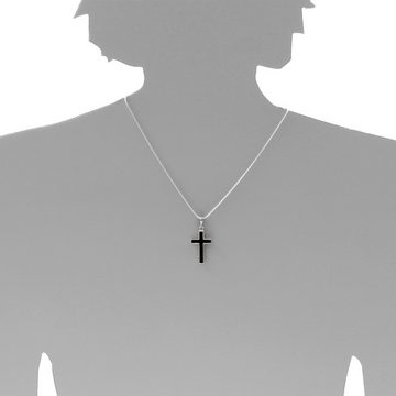 OSTSEE-SCHMUCK Kettenanhänger - Kreuz 28 x 18 mm - Silber 925/000 - Bernstein (1-tlg)