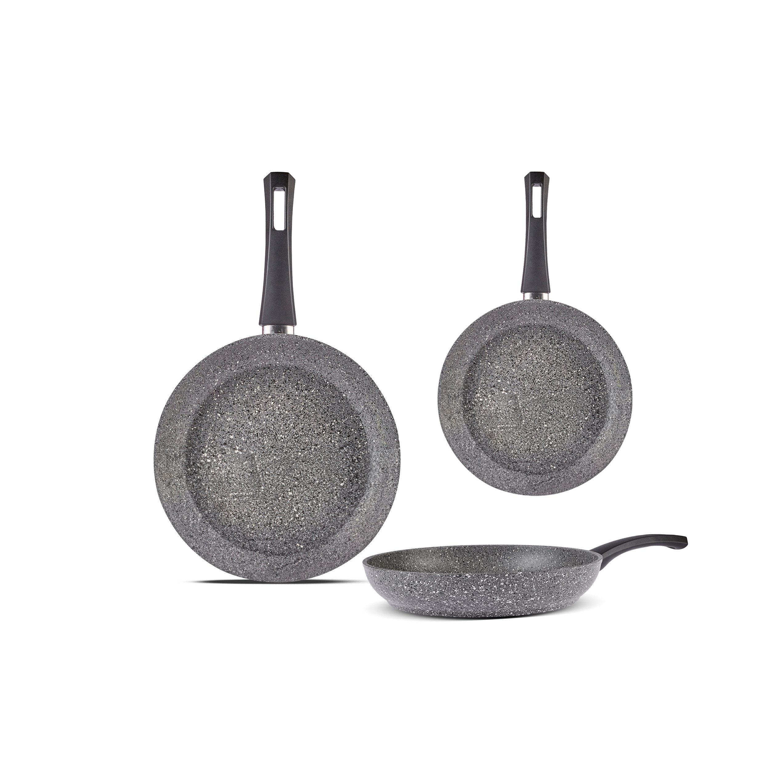 Karaca Topf-Set Gris Biogranit Pfannenset, 3 Teilig
