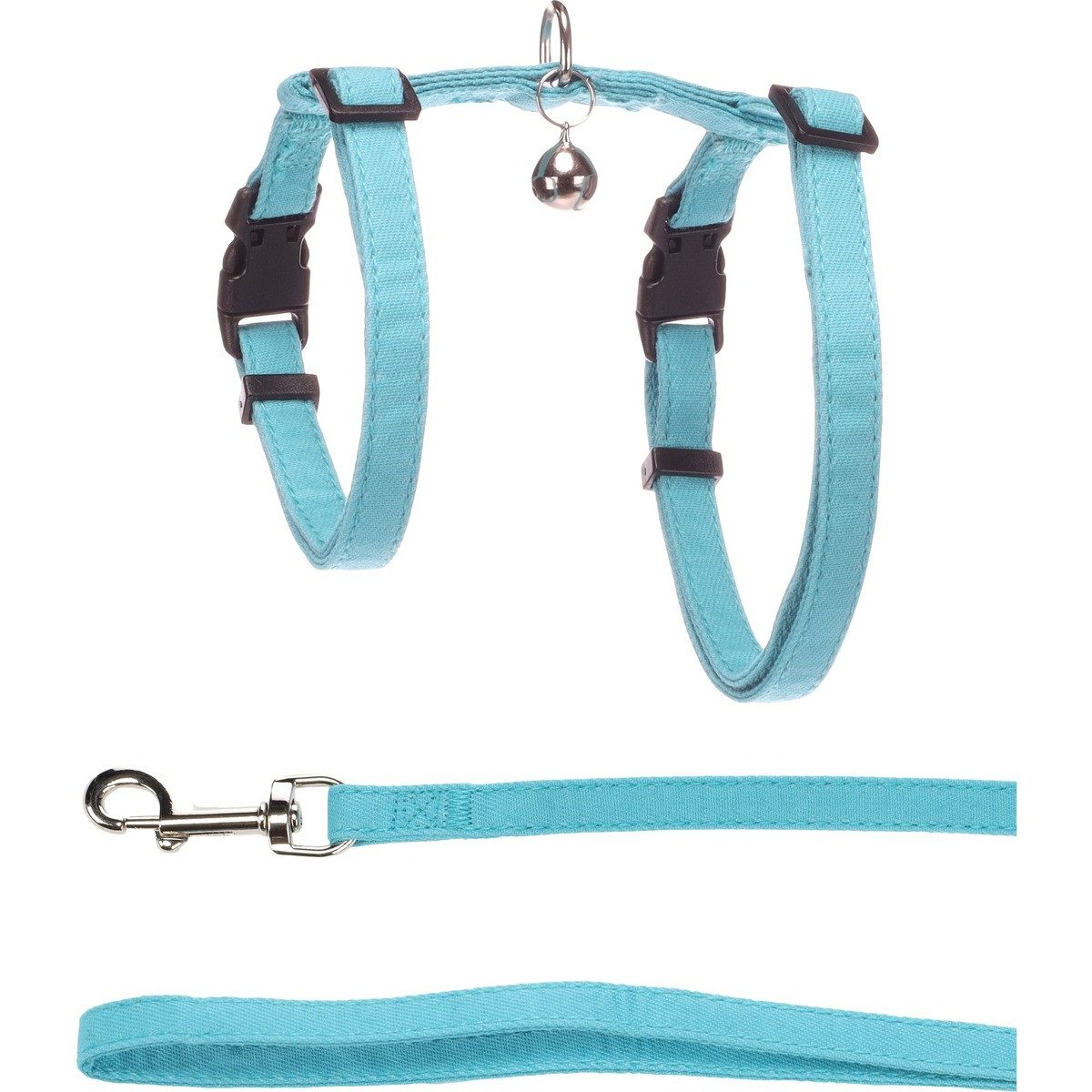 Flamingo Geschirr Geschirr mit Leine Lomi hellblau