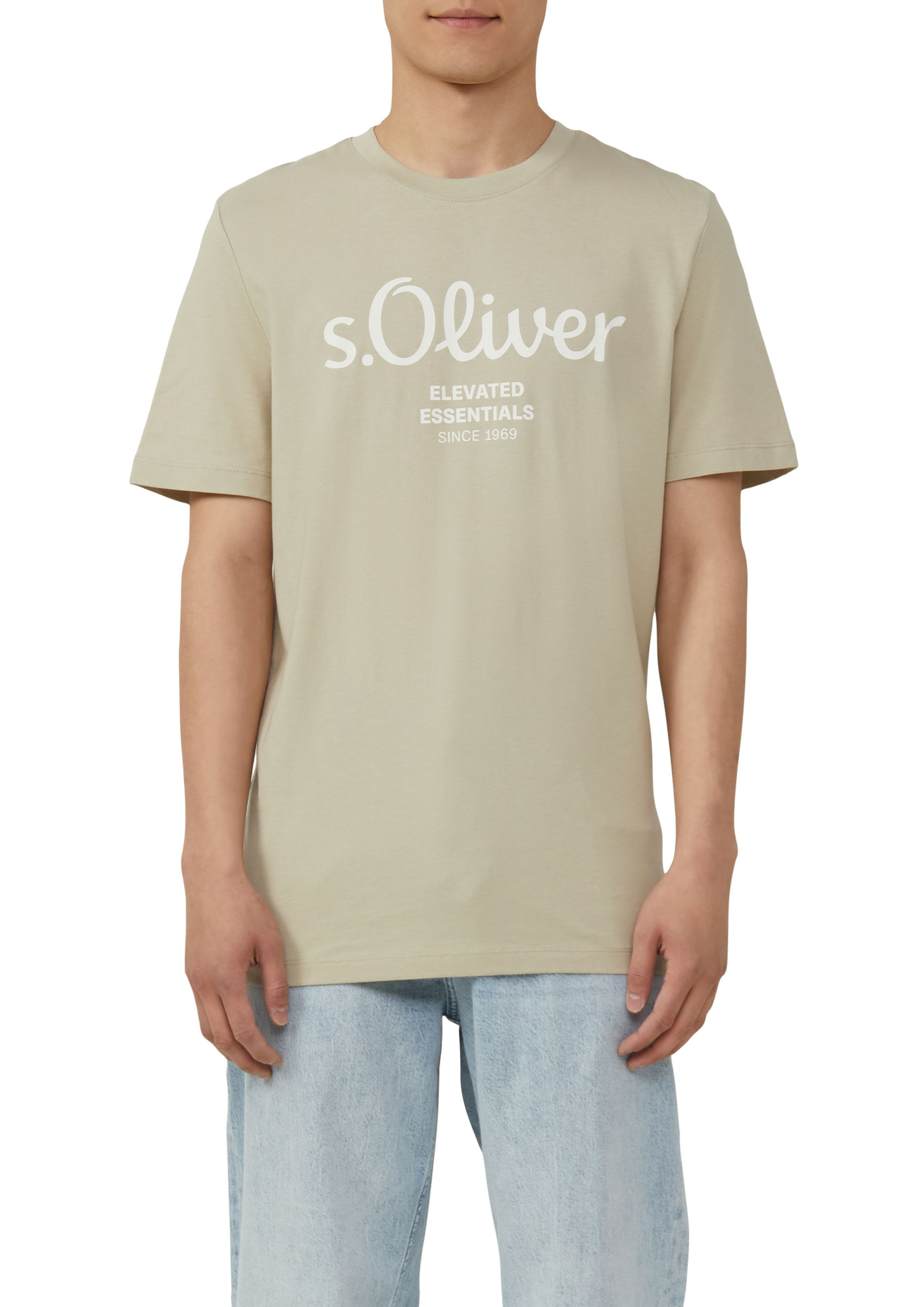 s.Oliver Kurzarmshirt T-Shirt mit Logo-Print Artwork günstig online kaufen