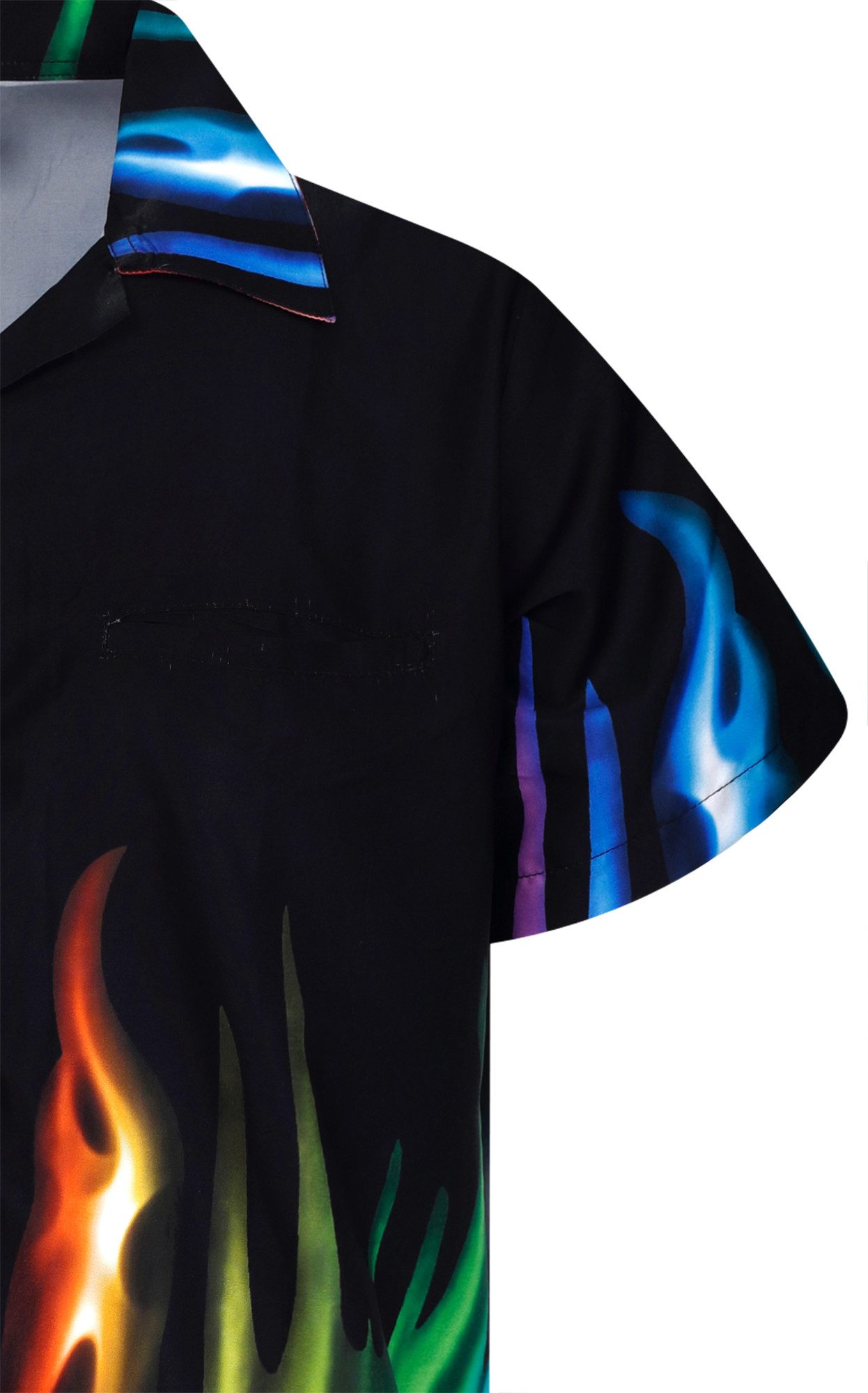 King Kameha Hawaiihemd "Flames" Funky Hawaii-Hemd Herren Kurzarm Front-Tasche Stylish – Bild 4 von 5