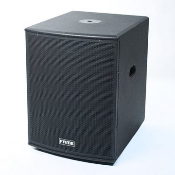 Fame Audio Subwoofer (Aktiver Subwoofer, 15 Zoll, 600W RMS, Konzerte, Veranstaltungen)