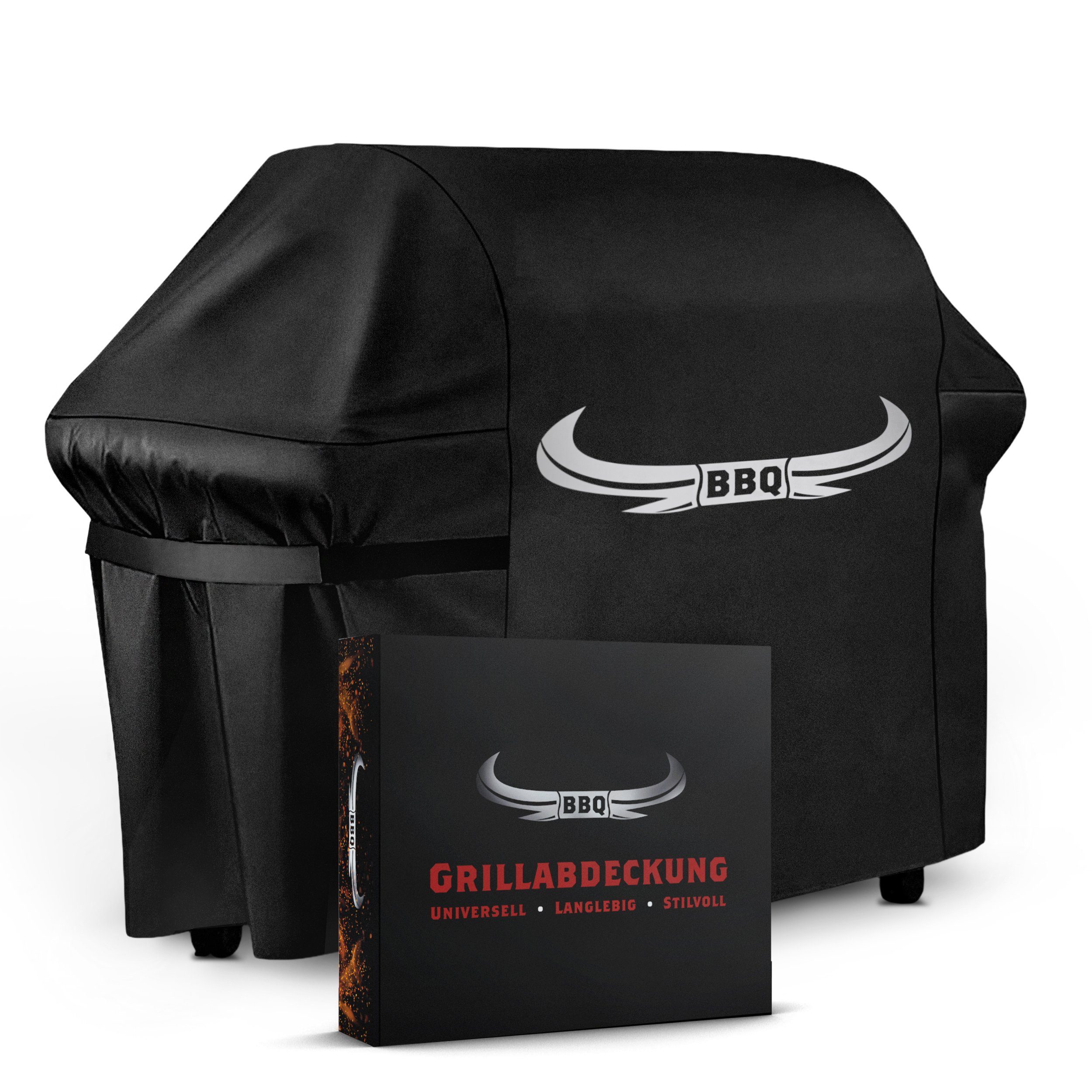 Amandi Grill-Schutzhülle BBQ Grillabdeckung wetterfest - [122cm x 61cm x 147cm] (Premium Oxford-Gewebe & Klettverschluss), Schutzhülle für Gas-, Elektro- & Holzkohlegrills
