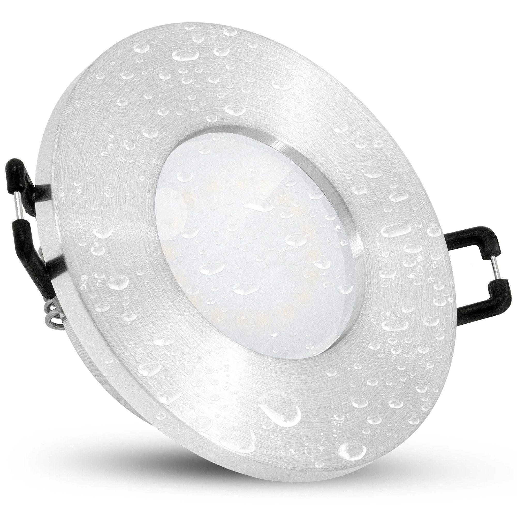 linovum LED Außen-Deckenleuchte ISASO Einbauleuchte IP65 mit fourSTEP "Dimmen ohne Dimmer" 5W warmweiß, Warmweiß