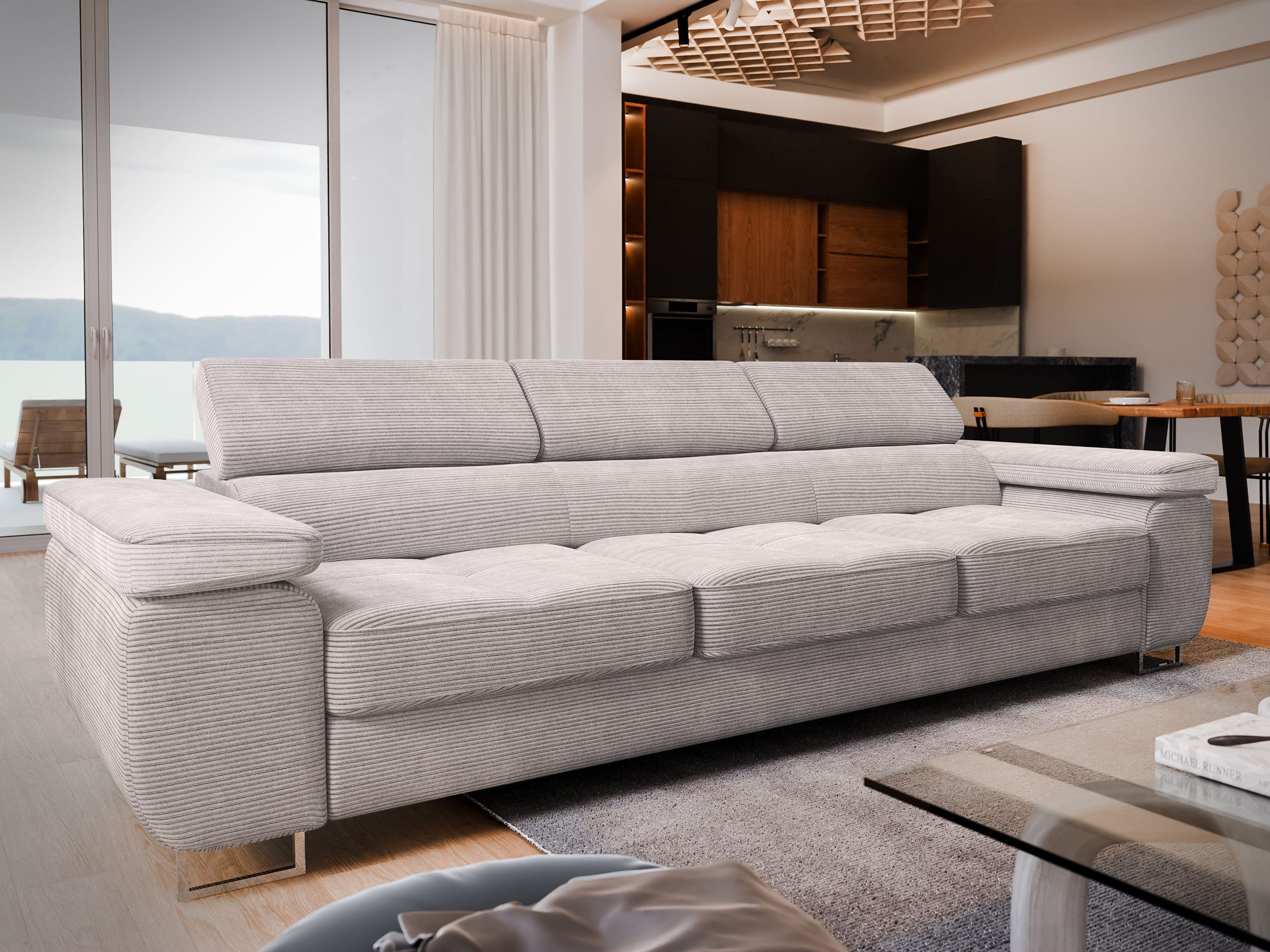 Masseno Sofa MOSINE mit Schlaffunktion, Schlafsofa, Wohnzimmersofa, Couch, günstig online kaufen