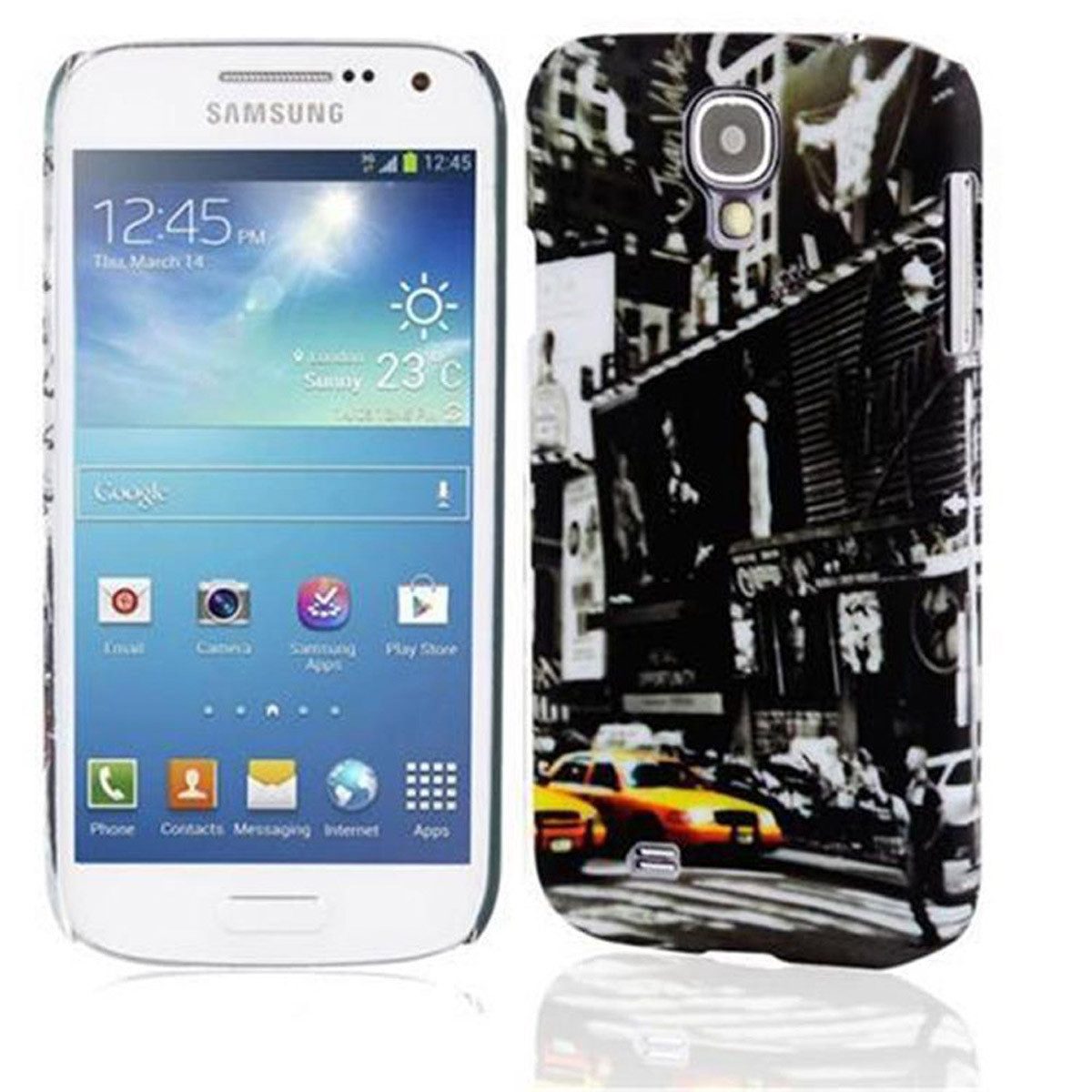 Cadorabo Handyhülle für Samsung Galaxy S4 MINI Hülle Samsung Galaxy S4 MINI, Handy Schutzhülle - Hülle - Robustes Hard Cover Back Case - Aufdruck
