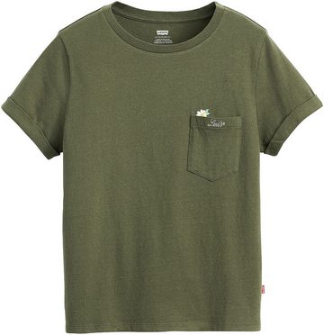 Levi's® T-Shirt MARGOT POCKET TEE mit Brusttasche mit Blumen- und Logostickerei
