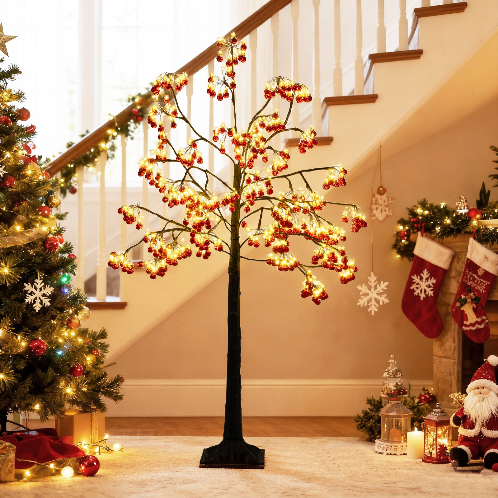 COSTWAY Dekobaum (1 St), Lichterbaum, LED-Baum, 150cm Dekobaum, Weihnachtsd günstig online kaufen