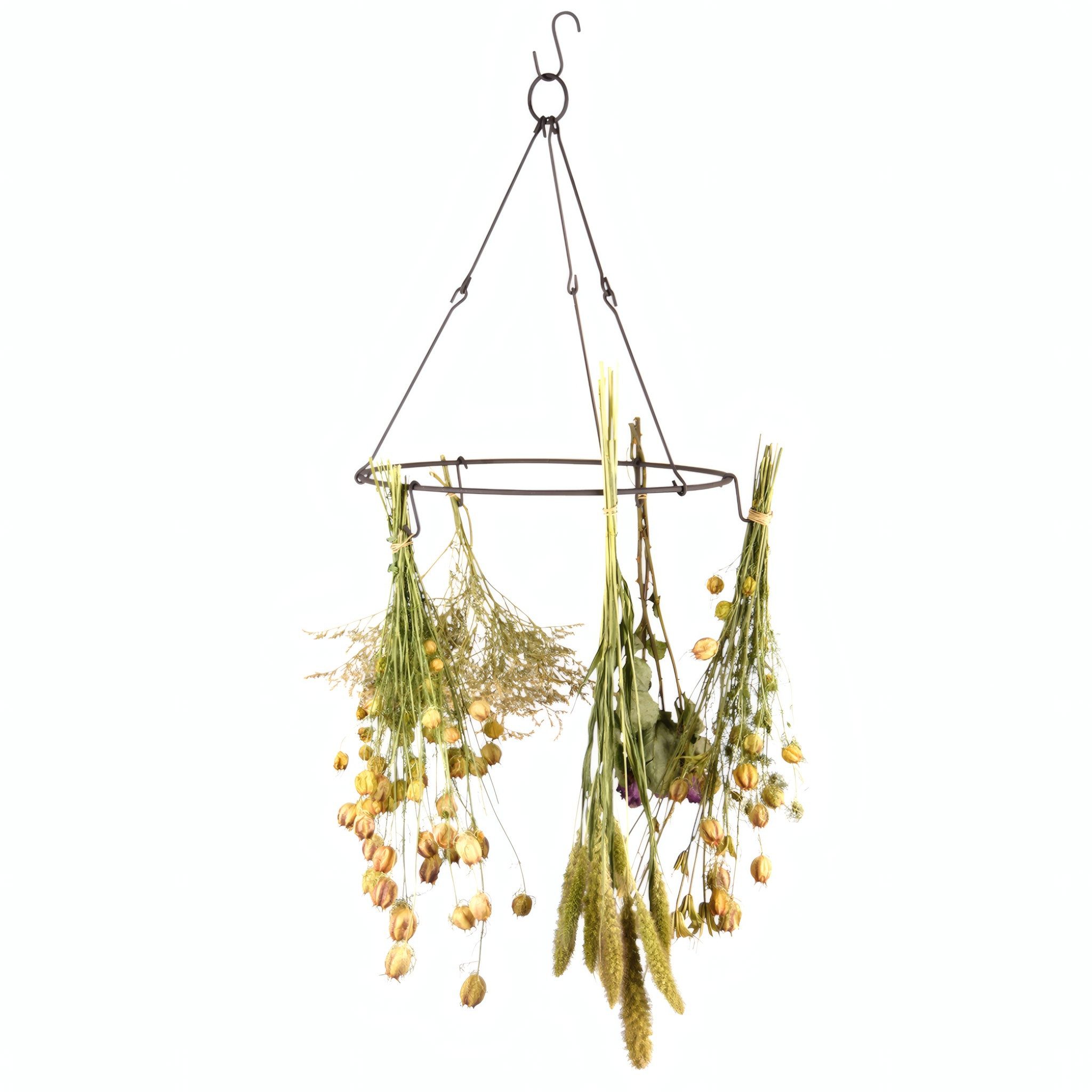 Esschert Design BV Hängedekoration Blumen- und Kräutertrockner, Metall, ca. 35,4 × 35,4 × 40 cm