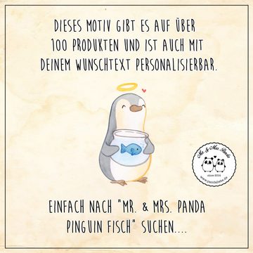 Mr. & Mrs. Panda Windlicht Pinguin Fisch - Transparent - Geschenk, Zuversicht, Kerzenglas, Kommu (1 St), Hochwertiges Material