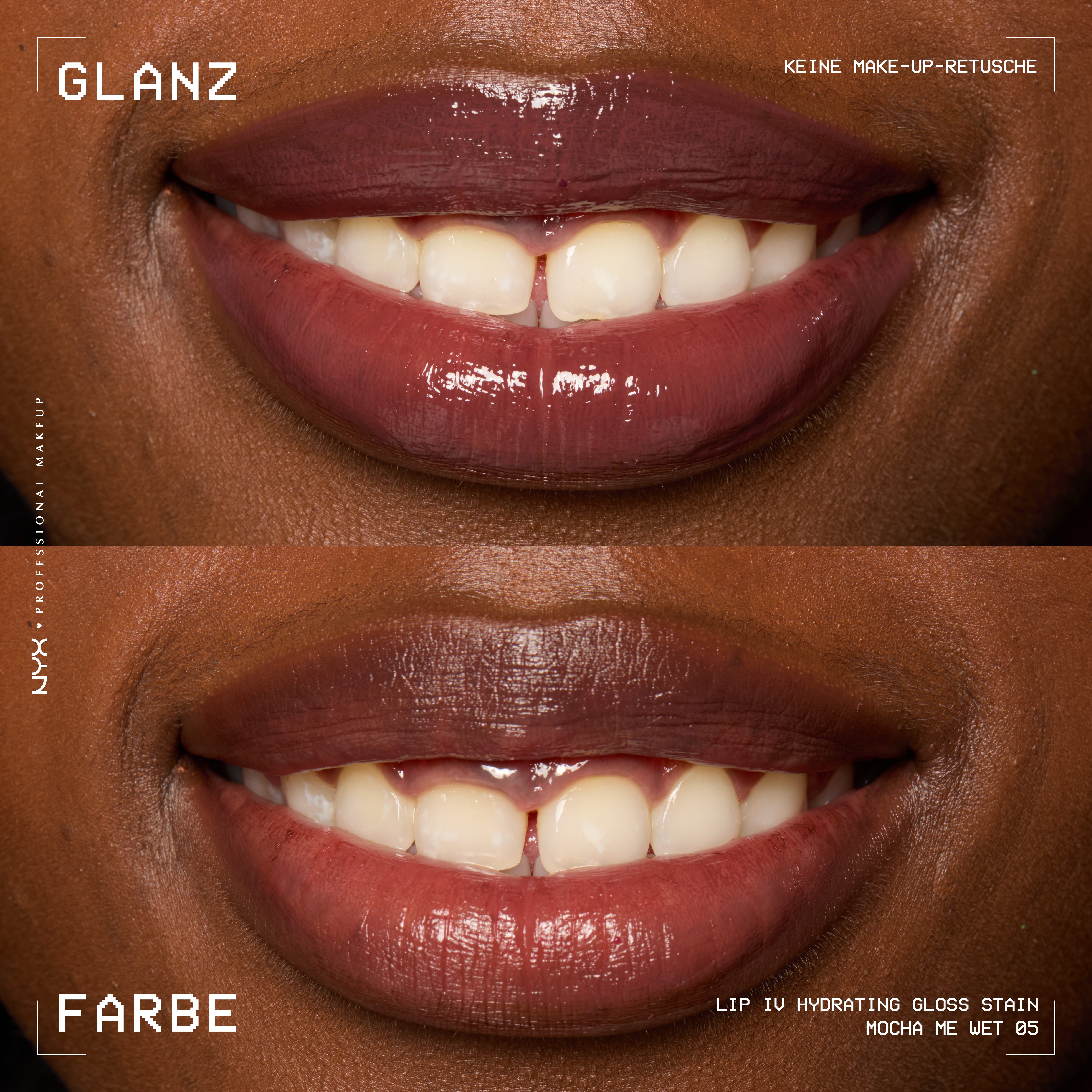 NYX Lipgloss NYX Professional Makeup Lip IV Gloss Serum Lipgloss, Wet-Look, spendet Feuchtigkeit, pflegt, hinterlässt Lip Stain.