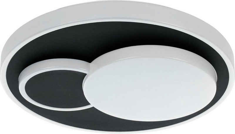 EGLO Deckenleuchte Eglo LED Deckenleuchte Lepreso weiß-schwarz Ø 38,5, LED, Nicht dimmbar nicht Smart Home-fähig ohne Bewegungsmelder