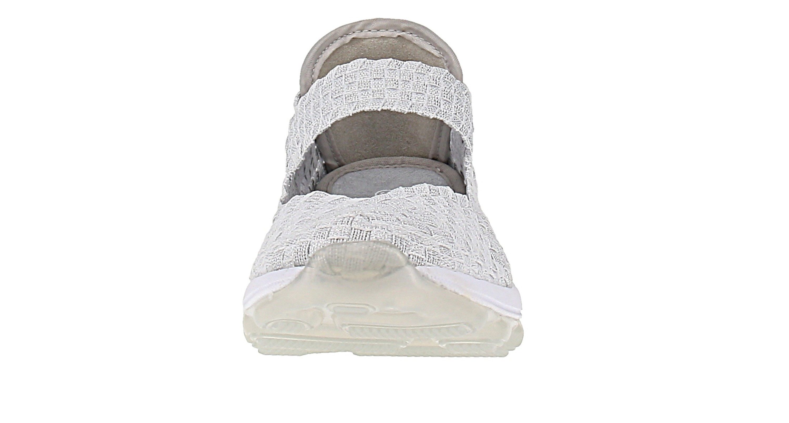 BERNIE MEV Bernie Mev Gummies Cuddly - Damen Ballerinas - White-Shimmer Sandale