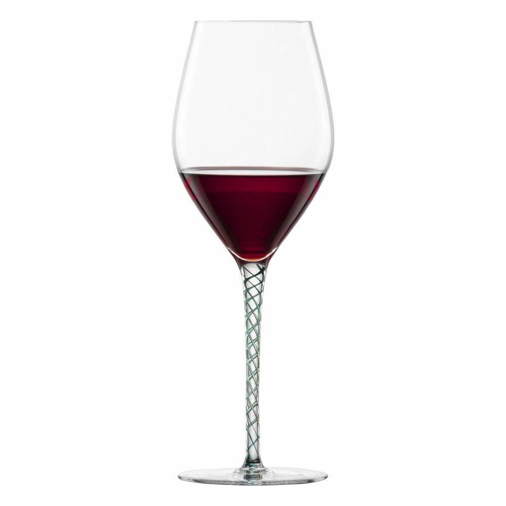 Zwiesel Glas Rotweinglas Bordeaux Spirit Tannengrün, 2-tlg., Glas, handgefertigt