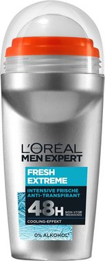 L'ORÉAL PARIS MEN EXPERT Deo-Roller Deo Roll-on Extreme Fresh, Packung, 6-tlg.
