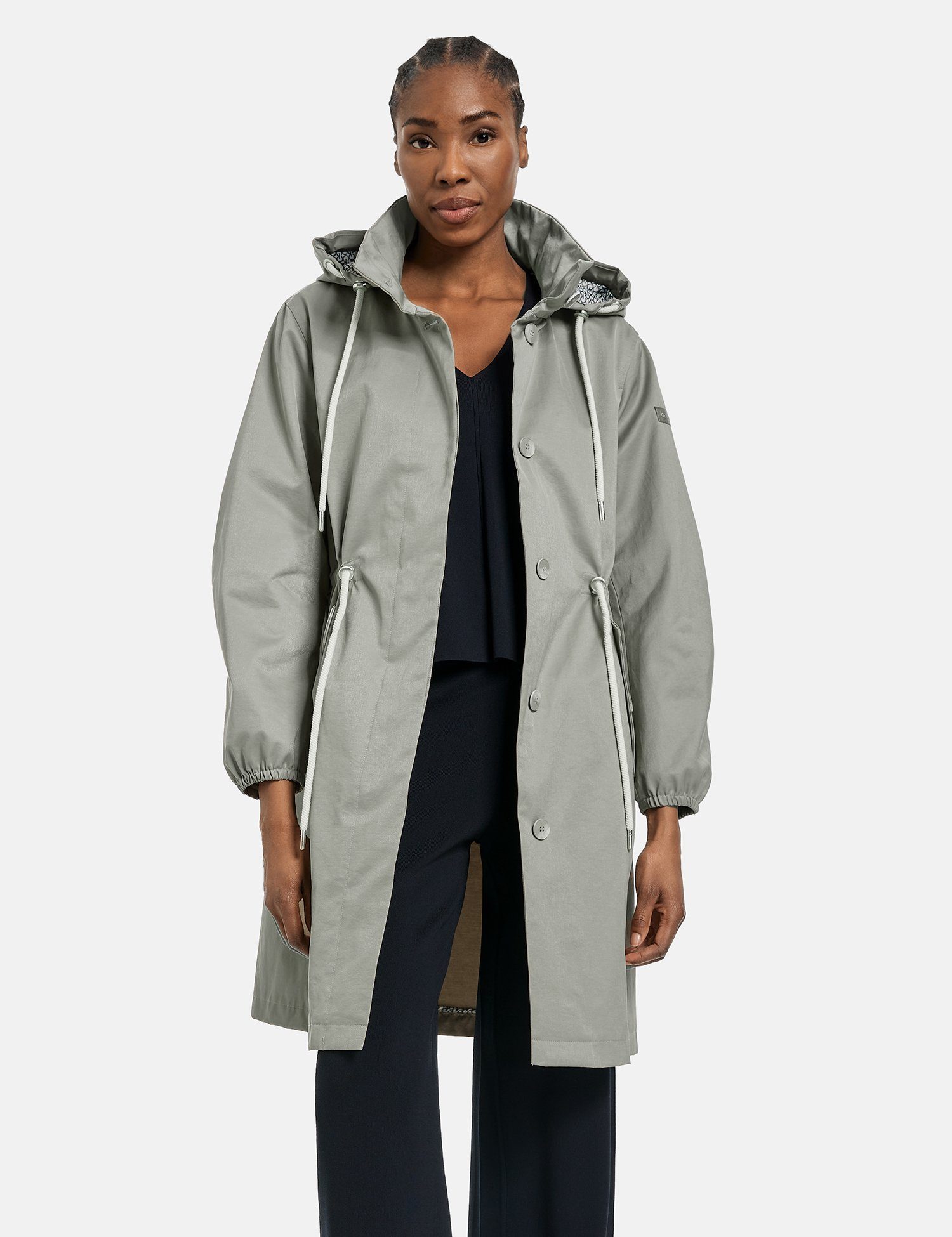 GERRY WEBER Winterjacke Leichter Kurzmantel mit Taillen-Tunnelband