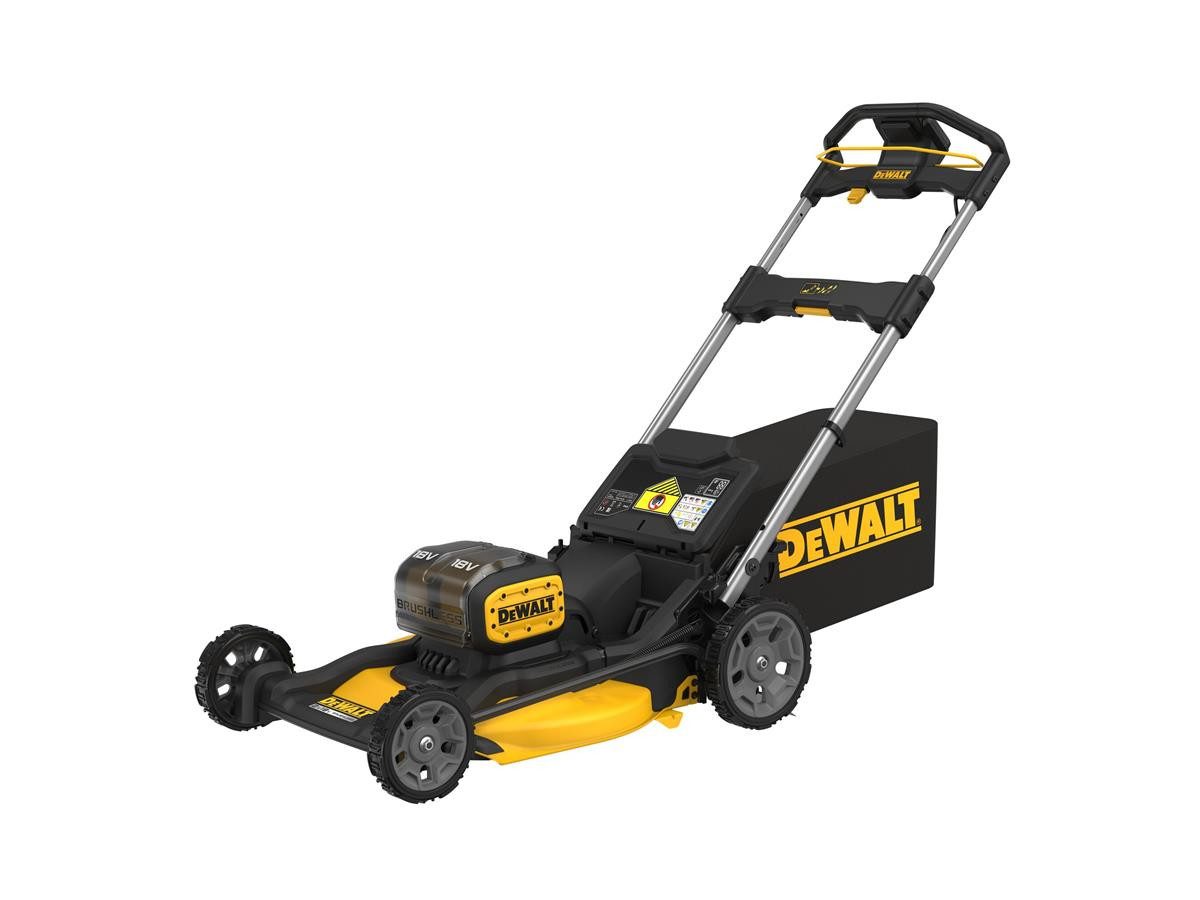 DeWalt Akkurasenmäher DCMWP134N-XJ, 53 cm Schnittbreite, (ohne Akku und Ladegerät), 3-in-1 mit Fangkorb, Seitenauswurf und Mulchen, 53 cm Schnittbreite
