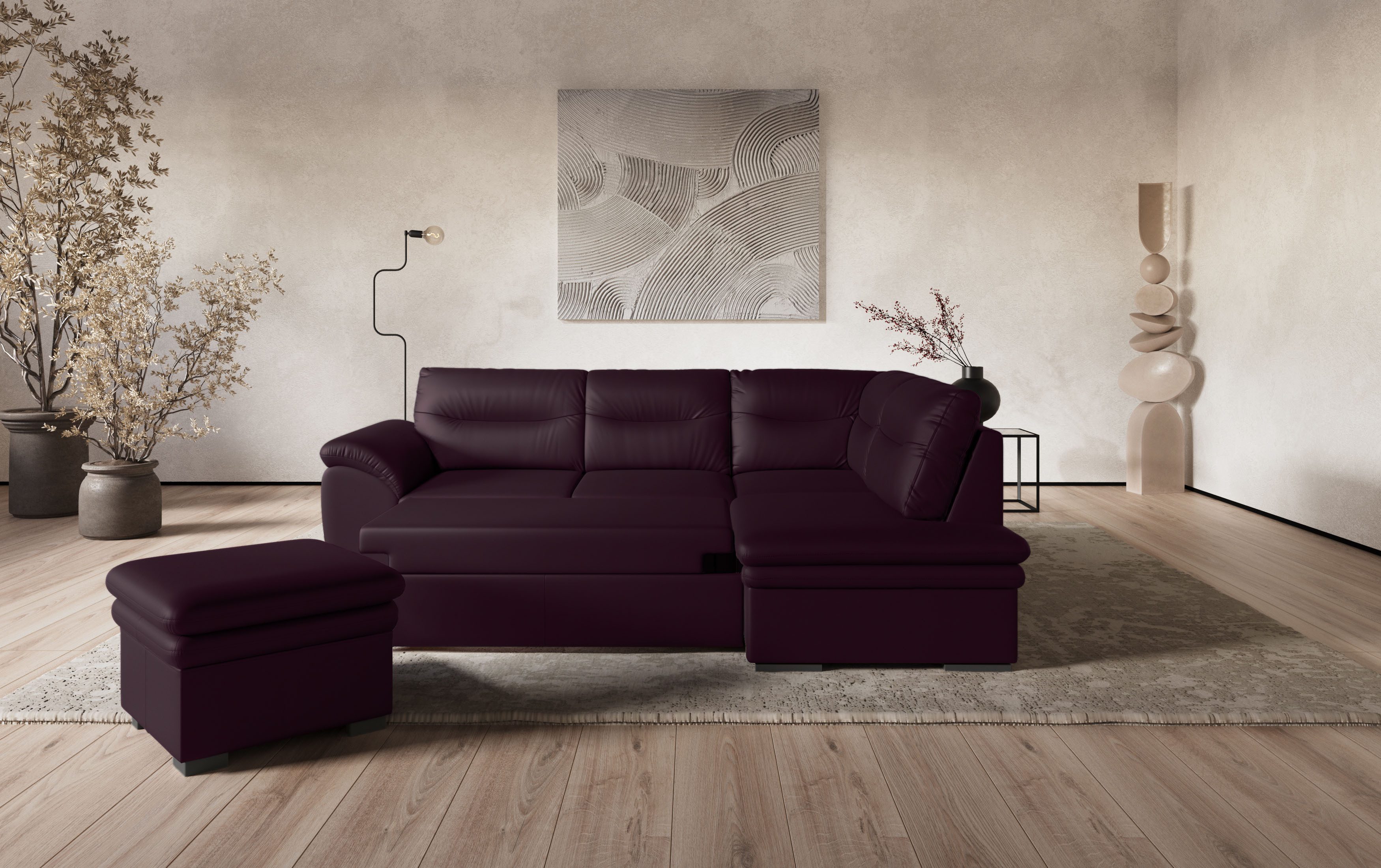 COTTA Ecksofa Leandra L-Form, wahlweise mit günstig online kaufen