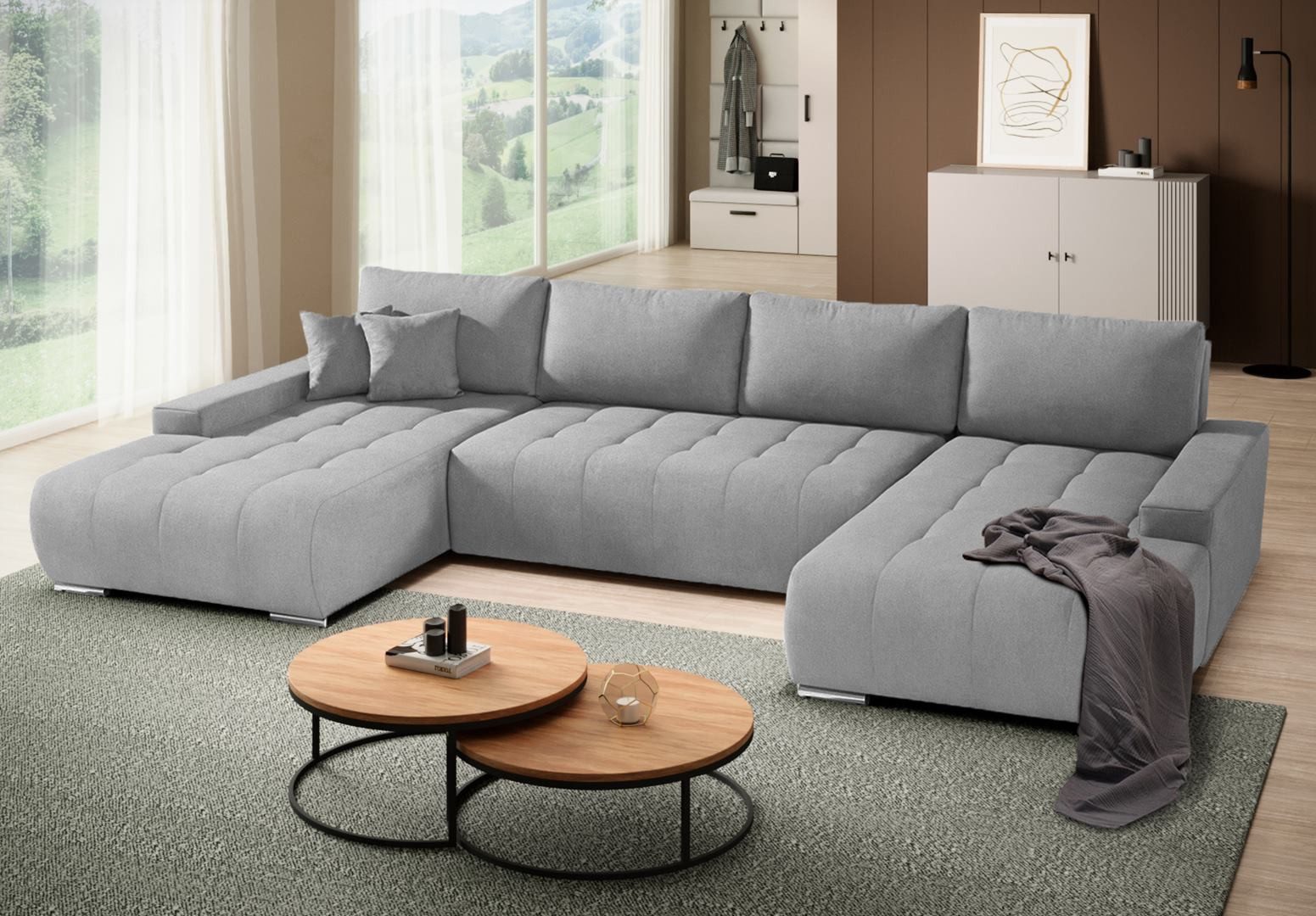 Beautysofa Ecksofa mit Bettkasten DRACO U, günstig online kaufen