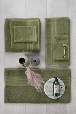Beddinghouse Handtuch Sheer Olive Green 30X50 Set A 3 Olivgrün Baumwoll-, Baumwoll-Frottee
