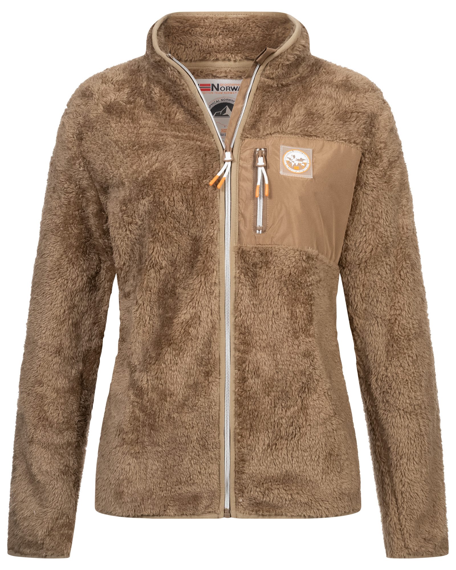 Geographical Norway Fleecejacke Damen Teddy Fleece Jacke Herbst Winter Jack günstig online kaufen