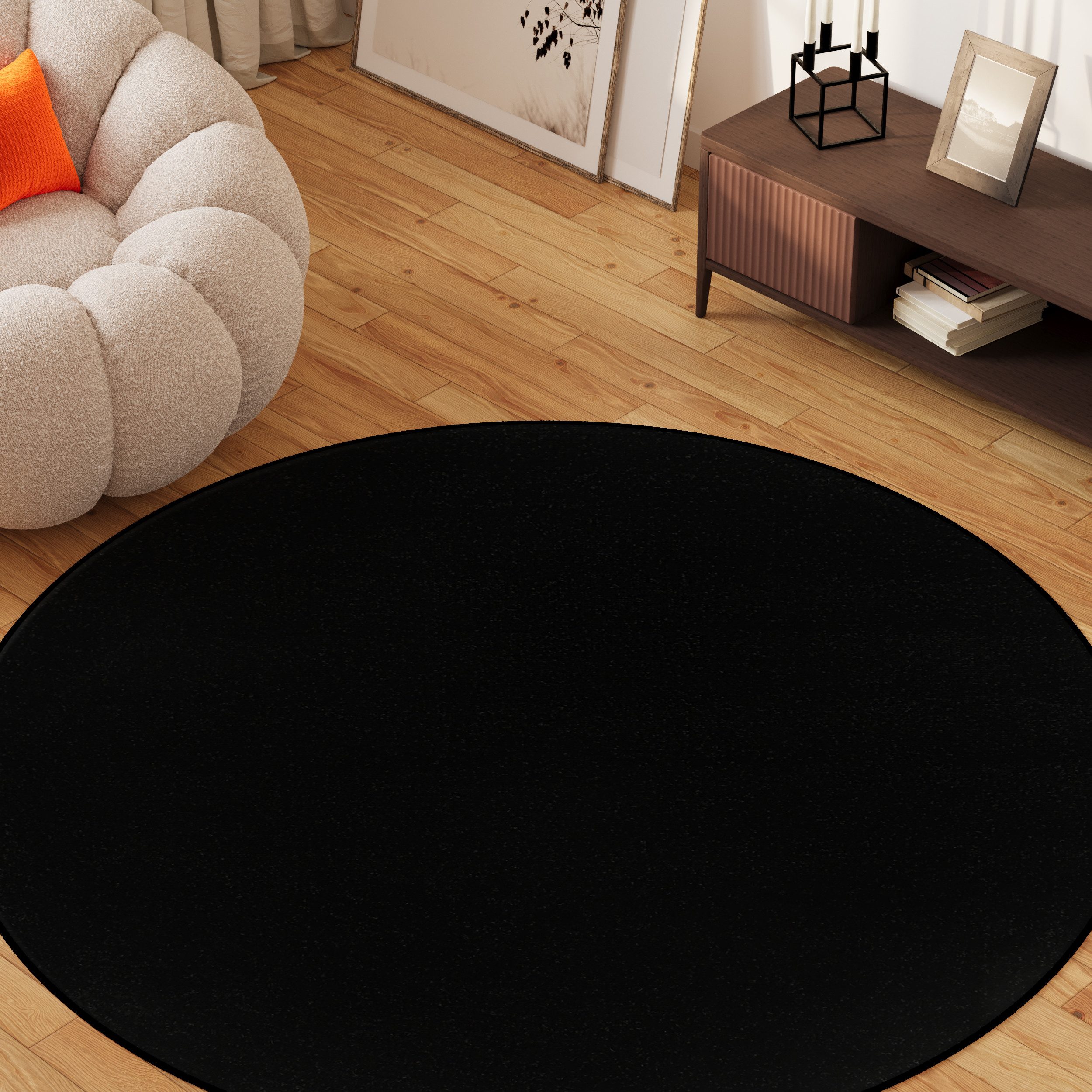 Tapiso Teppich MONO, rund, Höhe: 6 günstig online kaufen