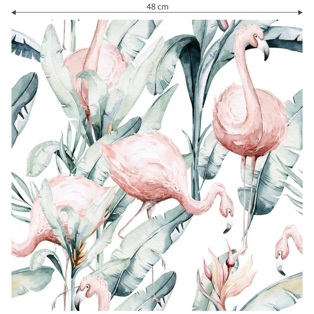 K&L Wall Art Mustertapete Kinderzimmer Vliestapete Tropische Dschungel Flamingo Vogeltapete, Flamingo Tapete