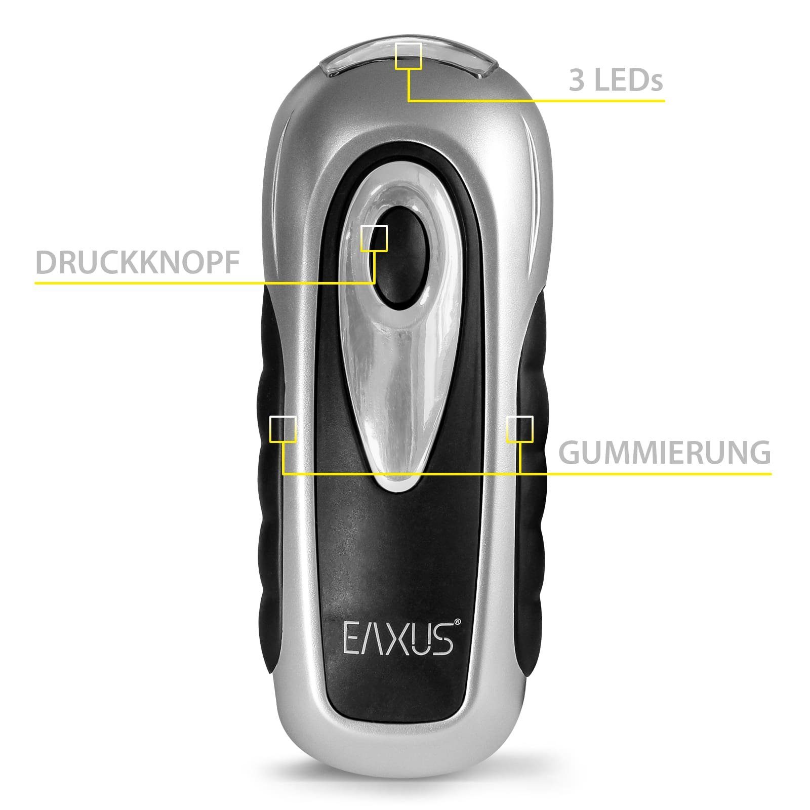 Kurbeltaschenlampe Handkurbel Wasserdicht, Batterien EAXUS mit Dynamo Taschenlampe keine mit LED - Hand erforderlich,