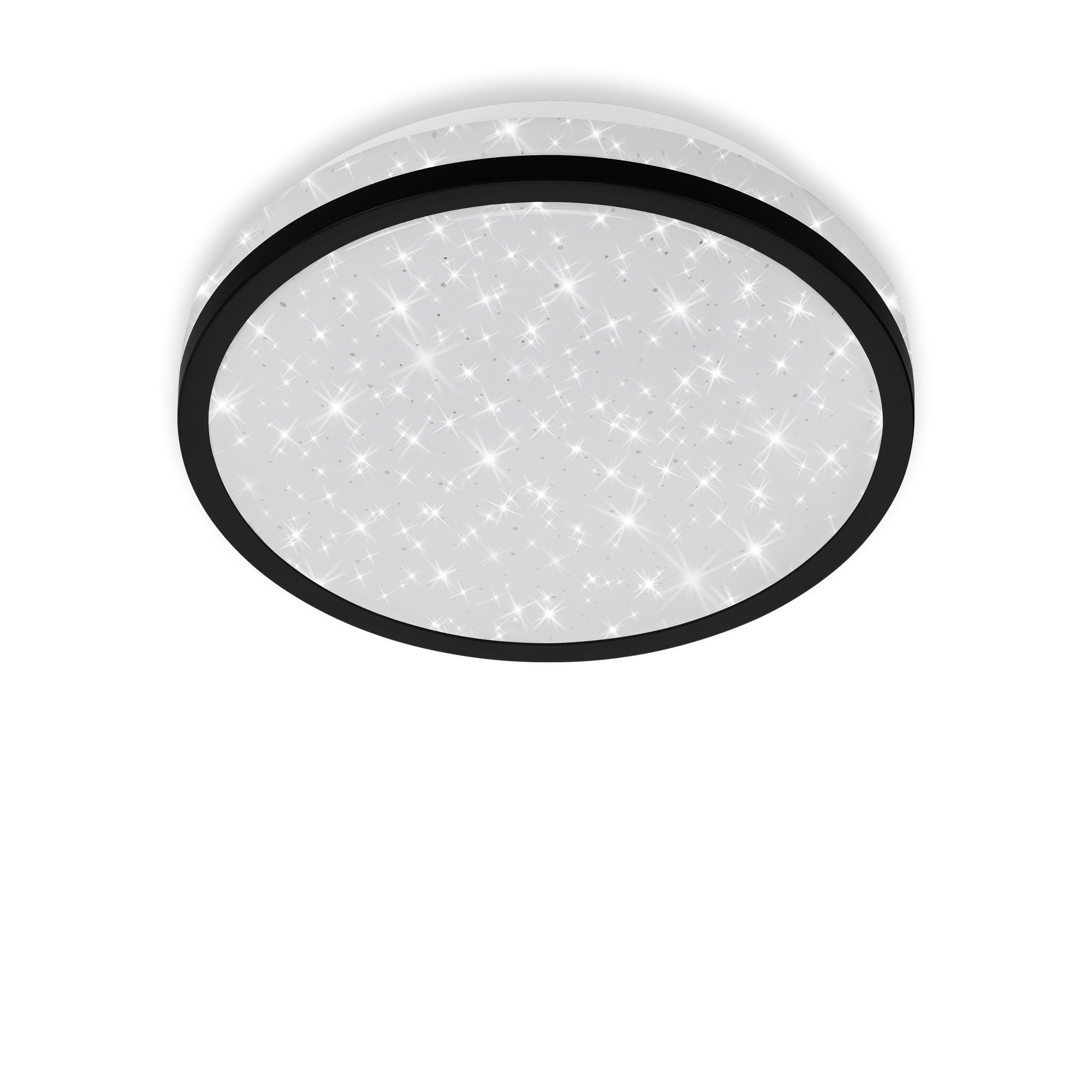 Briloner Leuchten LED Deckenleuchte cm, verbaut, in 21,7 3456-015, LED Sternenhimmel, Neutralweiß, IP20, LED-Deckenleuchte schwarz-weiß fest schwarz