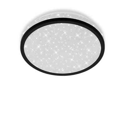 Briloner Leuchten LED Deckenleuchte 3456-015, LED fest verbaut, Neutralweiß, Sternenhimmel, IP20, schwarz, 21,7 cm