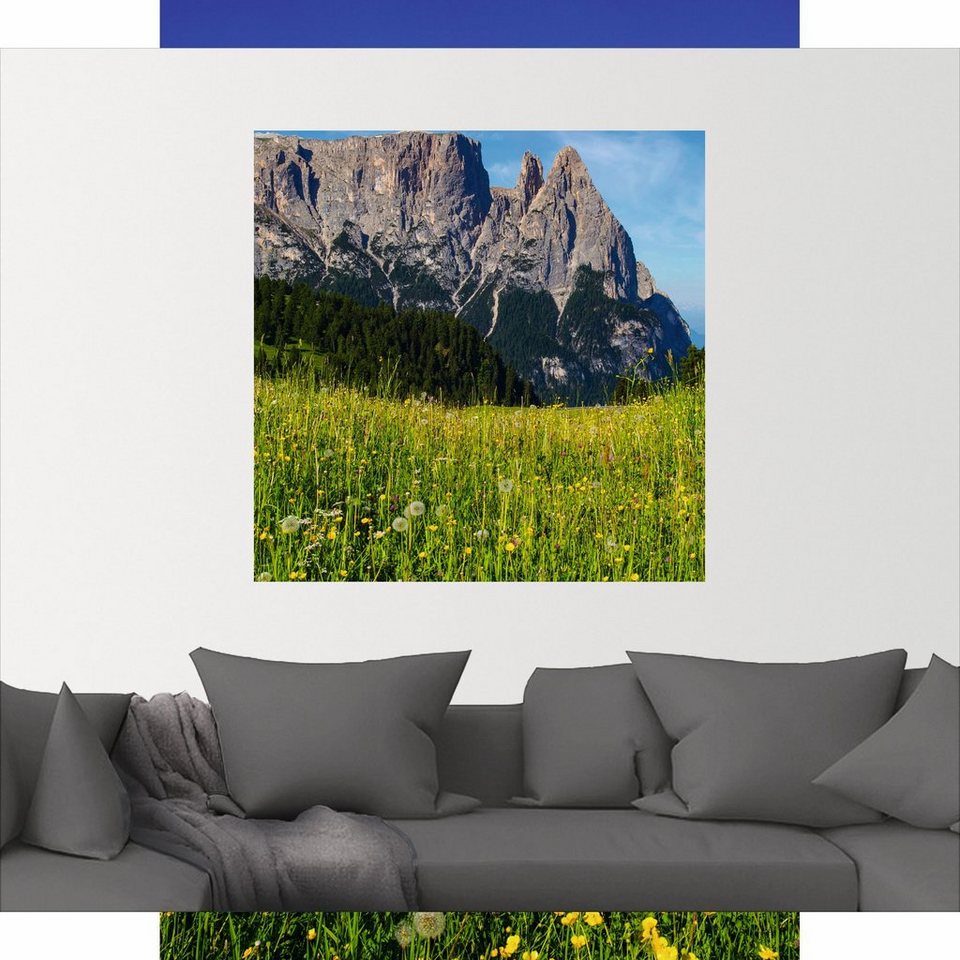 Artland Wandbild Blumenwiese auf der Seiser Alm Südtirol, Berge &  Alpenbilder (1 St), als Alubild, Leinwandbild, Wandaufkleber oder Poster in  versch. Größen