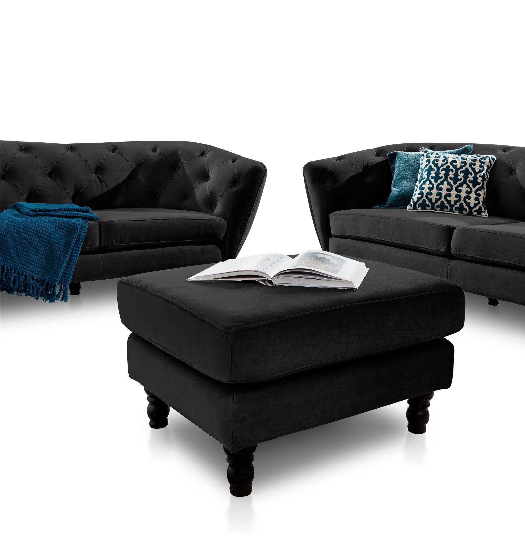 Fun Möbel Диван Диван Стулья CHARLOTTE in Stoff Matt Velvet (Sofa Charlotte Табуретки Stoff)