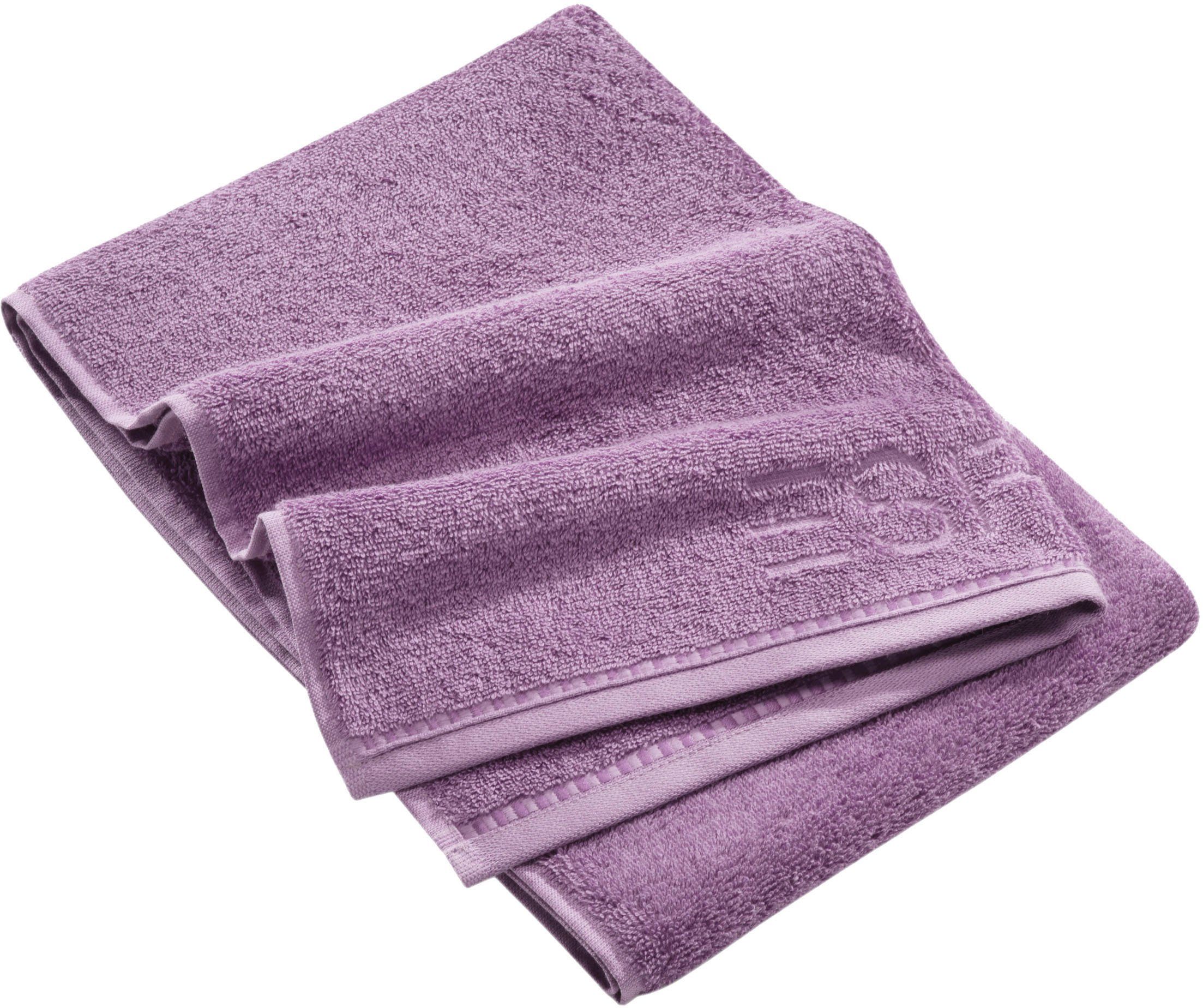 Handtuch produziert Modern Solid, lilac Esprit vegan dark Webfrottier (1-St),