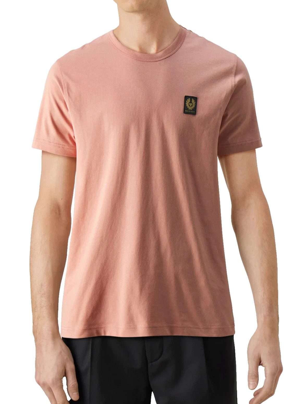 Belstaff T-Shirt Retro 1924 Patch Regular Fit Shirt Gesticktem Rand versehe günstig online kaufen