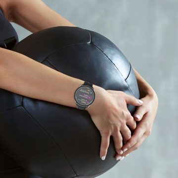 kwmobile Smartwatch-Hülle 2x Hülle für Garmin Forerunner 965, Fullbody Fitnesstracker Glas Cover Case Schutzhülle Set