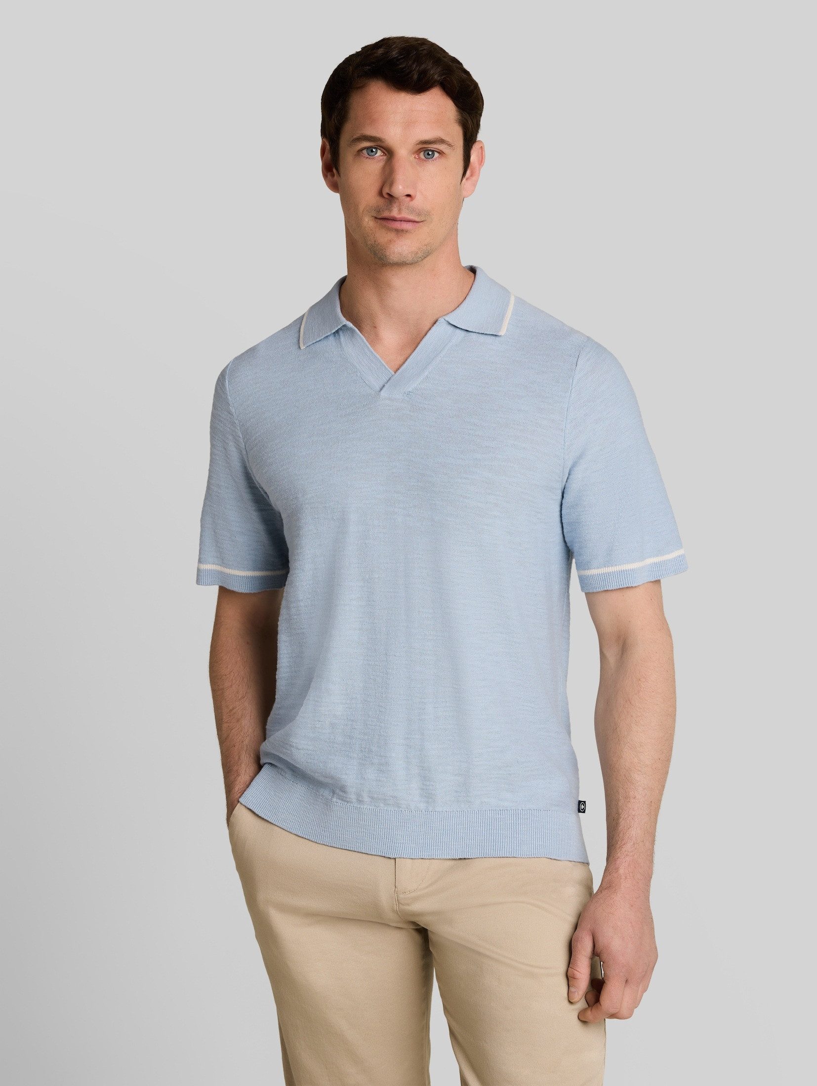TOM TAILOR T-Shirt Pullover & Strickjacken Strick-Poloshirt aus Baumwolle