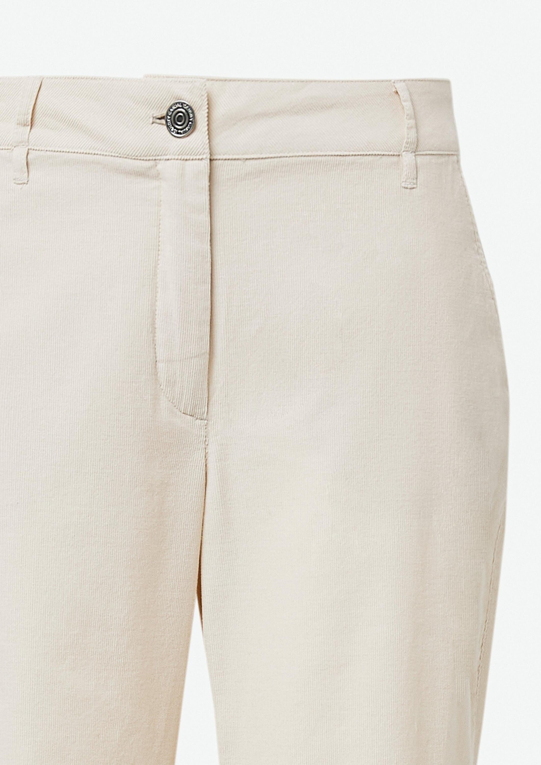 comma Chinos Hose Leichte Cord-Chino mit Umschlag am Saum