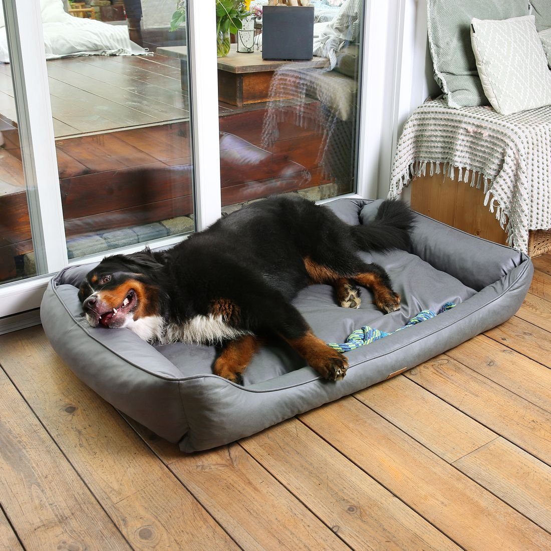 yourGEAR Tierbett your GEAR Belluno 90x140cm orthopädisches Hundebett Hundekorb waschbar