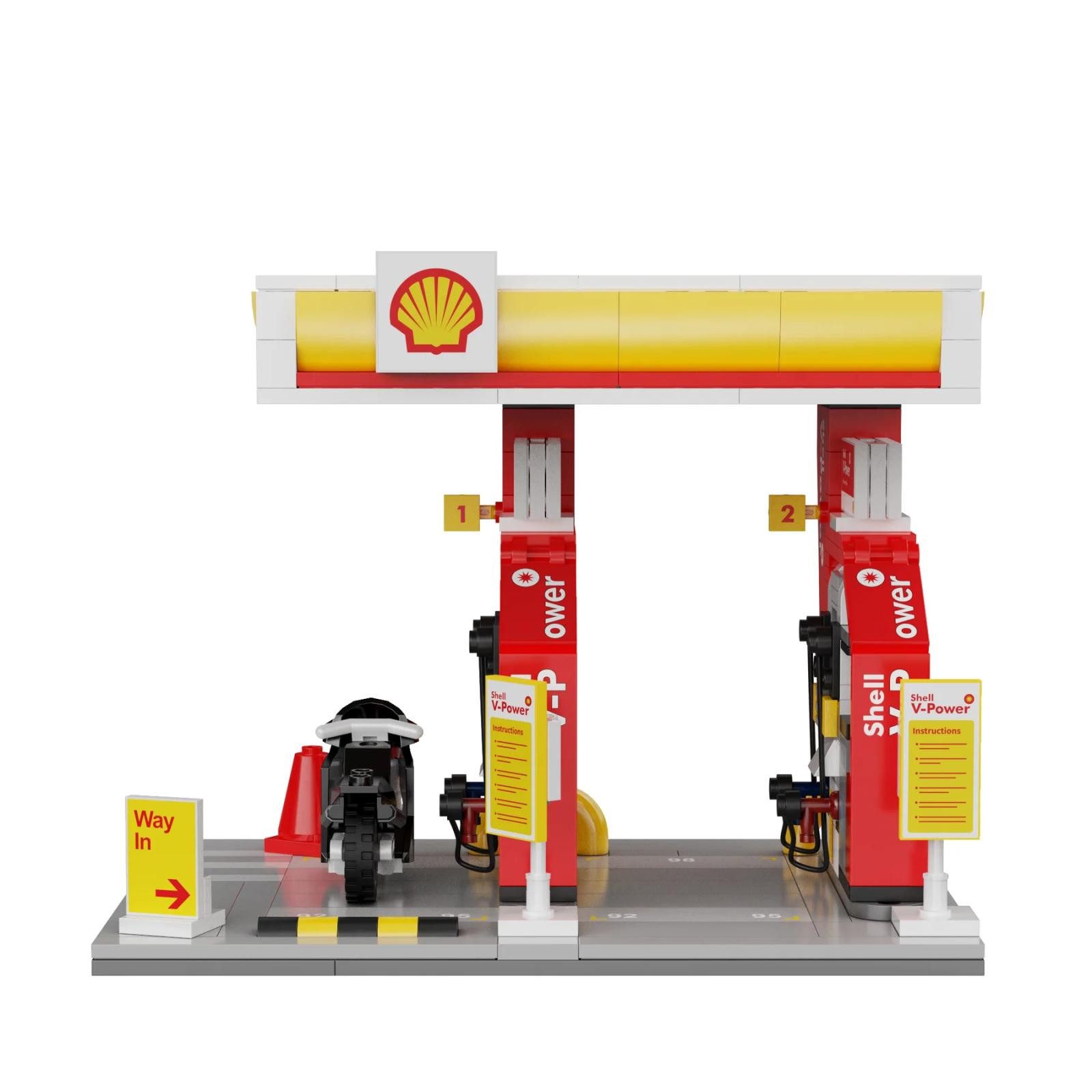 CaDA CaDA Shell Tankstelle (305 Teile) Konstruktionsspielsteine