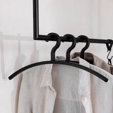 Metallbude Kleiderbügel FAY, (3-tlg), Garderobenhaken aus Kunststoff, platzsparendes Design, pflegeleicht