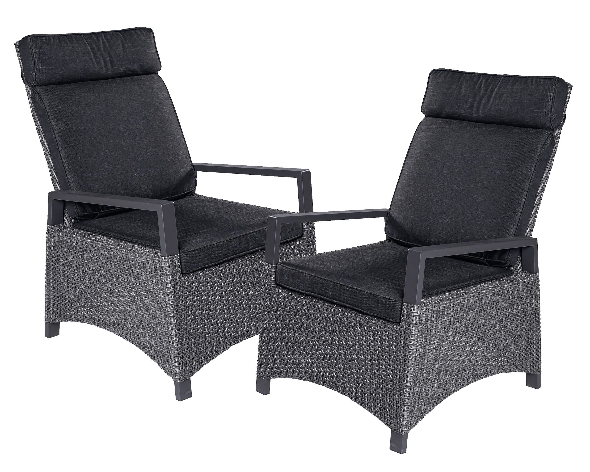 LC Garden Rattanstuhl »LC Garden »Keramo« Living 2er Set Gartensessel