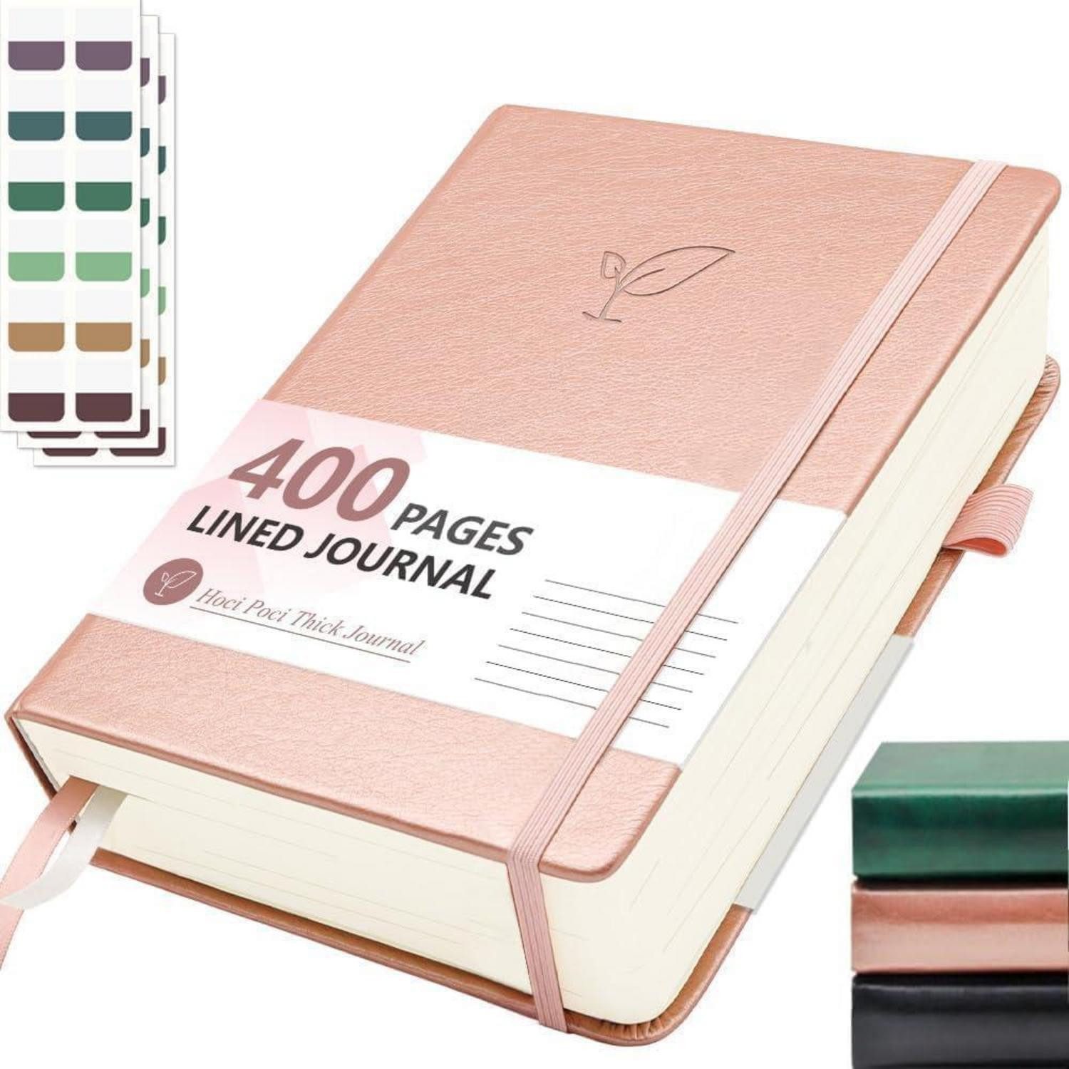 LuxusKollektion Notizbuch Notizbuch A5 Hardcover 400 Seiten Roségold