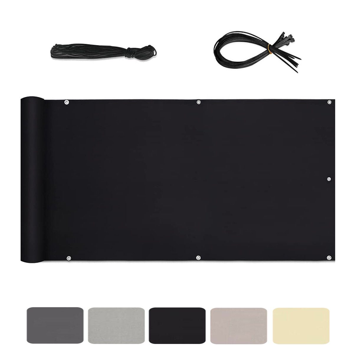 Balkonsichtschutz 120 x 300 cm Balkonbespannungen aus 100% Polyetser Balkonumrandung