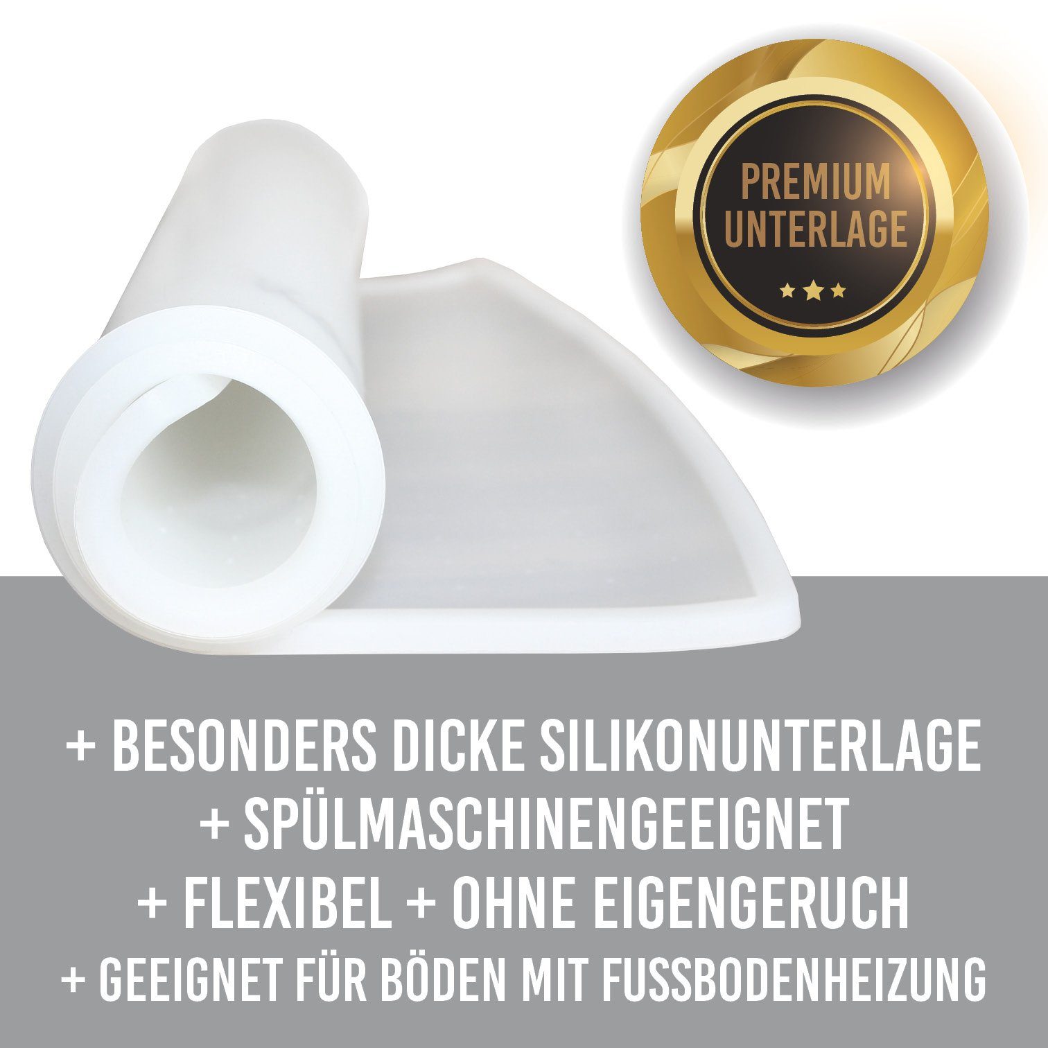 KaraLuna Futternapf Napfunterlage aus Silikon I Futtermatte Hundenapf Unterlage Katzennapf, Silikon-Napfunterlage